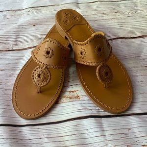 NWT Jack Rogers Natural Jacks w/ Box